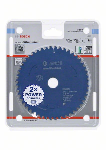 Bosch Professional Expert for Aluminium Kreissägeblatt 150 x 20 x 1,8 mm 48 Zähne ( 2608644537 ) - Toolbrothers