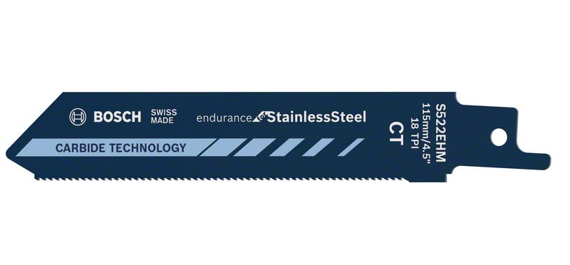 Bosch S 522 EHM Säbelsägeblatt Endurance for Stainless Steel, 115x19x1mm  ( 2608653096 ) - Toolbrothers