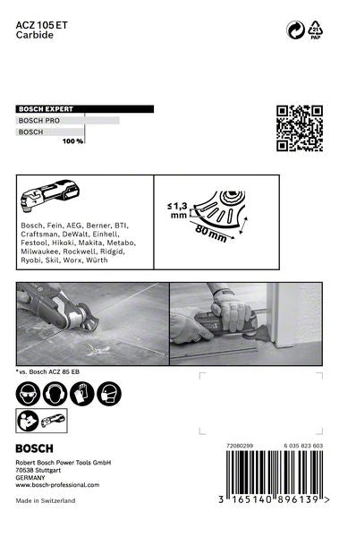 Bosch EXPERT Multi Material ACZ 105 ET Segmentsägeblatt Starlock 105 mm 1 Stk. ( 2608664208 ) Carbide