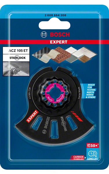 Bosch EXPERT Multi Material ACZ 105 ET Segmentsägeblatt Starlock 105 mm 1 Stk. ( 2608664208 ) Carbide