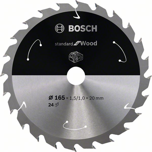 Bosch Kreissägeblatt Standard for Wood 165 x 20 x 1,5 mm 24Z ( 2608837685 )