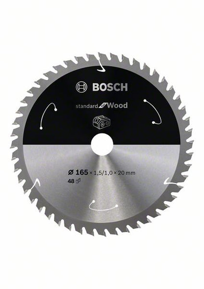 Bosch Kreissägeblatt Standard for Wood 165 x 20 x 1,5 mm 48Z ( 2608837687 )