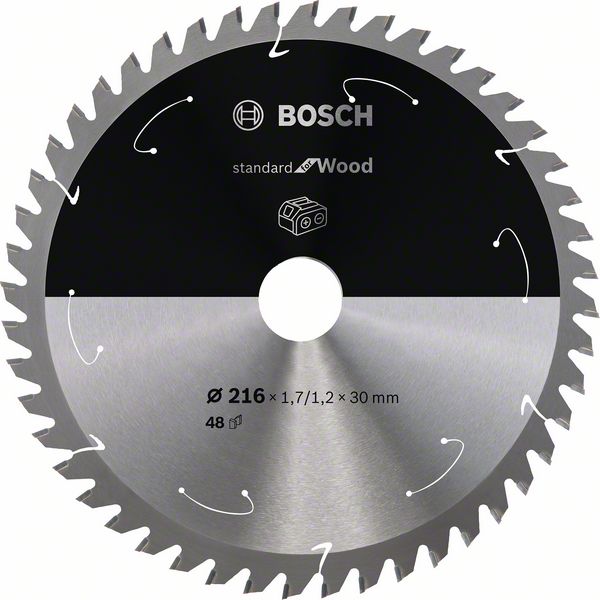 Bosch Kreissägeblatt Standard for Wood 216 x 1,7 x 30 mm 48 Zähne ( 2608837723 ) - Toolbrothers