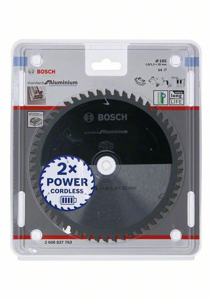 Bosch Kreissägeblatt Standard for Aluminium 165 x 1,3 x 20 mm 54 Zähne ( 2608837763 ) - Toolbrothers