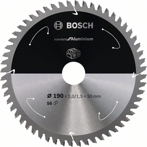 Bosch Kreissägeblatt Standard for Aluminium 190 x 1,5 x 30 mm 56 Zähne ( 2608837771 ) - Toolbrothers