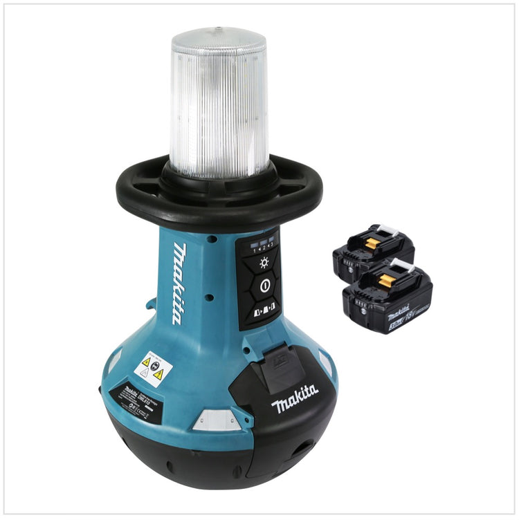 Makita DML 810 F Akku LED Flächenlicht 18 / 36 V ( 2 x 18 V ) 5500 lm IP54 + 2x Akku 3,0 Ah - ohne Ladegerät