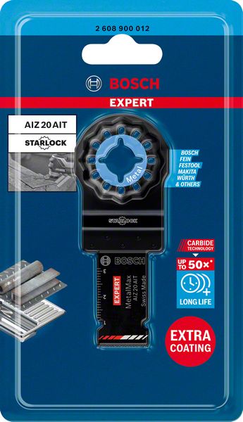 Bosch EXPERT AIZ 20 AIT Tauchsägeblatt Starlock 20 x 40 mm 1 Stk. ( 2608900012 ) für Metall Carbide MetalMax - Nachfolger von 2608662019 - Toolbrothers