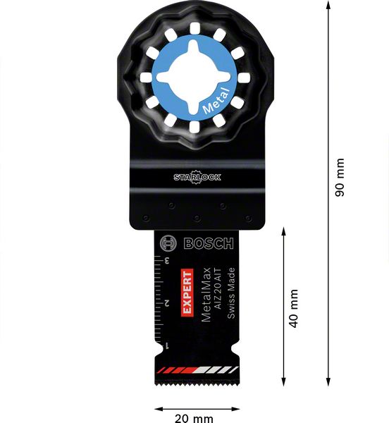 Bosch EXPERT AIZ 20 AIT Tauchsägeblatt Starlock 20 x 40 mm 1 Stk. ( 2608900012 ) für Metall Carbide MetalMax - Nachfolger von 2608662019 - Toolbrothers