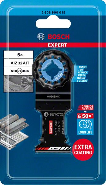 Bosch EXPERT AIZ 32 AIT Tauchsägeblatt Starlock 32 x 40 mm 5 Stk. ( 2608900015 ) für Metall Carbide MetalMax - Nachfolger von 2608662033