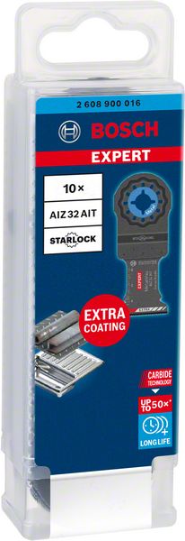 Bosch EXPERT AIZ 32 AIT Tauchsägeblatt Starlock 32 x 40 mm 10 Stk. ( 2608900016 ) für Metall Carbide MetalMax - Nachfolger von 2608664473