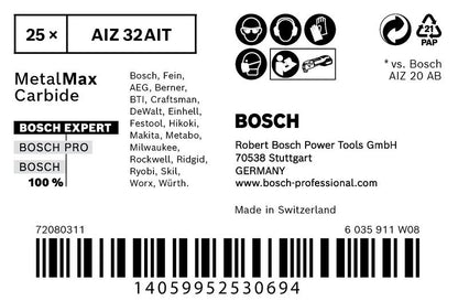 Bosch EXPERT AIZ 32 AIT Tauchsägeblatt Starlock 32 x 40 mm 25 Stk. ( 2608900017 ) für Metall Carbide MetalMax - Nachfolger von 2608662035 - Toolbrothers