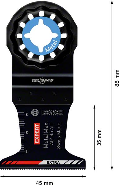 Bosch EXPERT AIZ 45 AIT Tauchsägeblatt Starlock 45 x 40 mm 1 Stk. ( 2608900018 ) für Metall Carbide MetalMax - Nachfolger von 2608664348