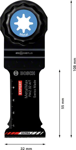 Bosch EXPERT PAIZ 32 AIT Tauchsägeblatt Starlock Plus 32 x 50 mm 10 Stk. ( 2608900020 ) für Metall Carbide MetalMax - Nachfolger von 2608664495