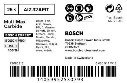 Bosch EXPERT MultiMax AIZ 32 APIT Tauchsägeblatt Starlock 32 x 40 mm 25 Stk. ( 2608900027 ) Carbide Multi Material - Nachfolger von 2608664217