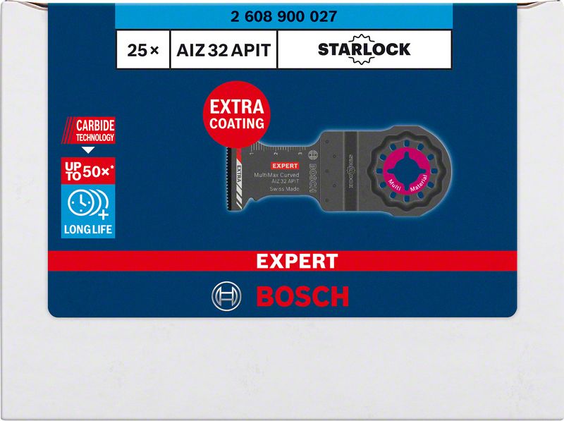 Bosch EXPERT MultiMax AIZ 32 APIT Tauchsägeblatt Starlock 32 x 40 mm 25 Stk. ( 2608900027 ) Carbide Multi Material - Nachfolger von 2608664217