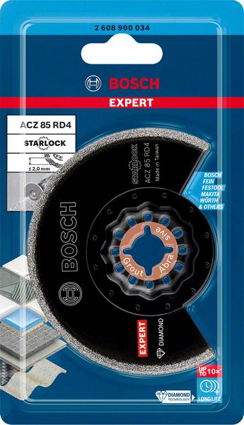 Bosch EXPERT ACZ 85 RD4 Diamant Segmentsägeblatt Starlock 85 mm 1 Stk. ( 2608900034 ) für Fliesen - Nachfolger von 2608661689 - Toolbrothers