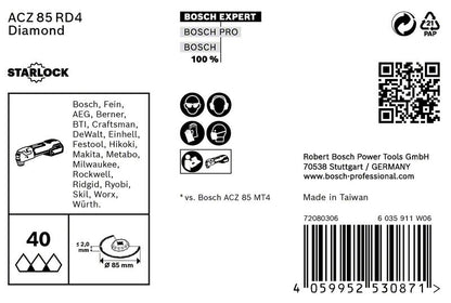 Bosch EXPERT ACZ 85 RD4 Diamant Segmentsägeblatt Starlock 85 mm 10 Stk. ( 2608900035 ) für Fliesen - Nachfolger von 2608664482