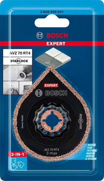 Bosch EXPERT 3 Max AVZ 70 RT4 Mörtelentferner Starlock 87 x 70 mm 1 Stk. ( 2608900041 ) für Mörtel Carbide  - Nachfolger von 2608661757