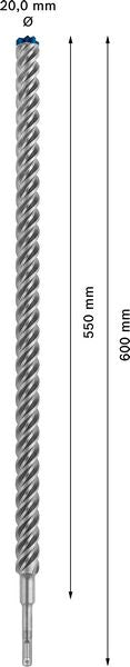 Bosch Expert SDS plus 7X Hammerbohrer 25 x 600 mm ( 2608900152 ) 4 Schneiden Carbide Technology