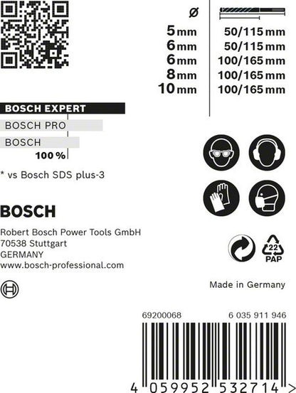 Bosch EXPERT SDS Plus-7X Hammerbohrer Set 5 - 10 mm 5 tlg. ( 2608900197 ) für Beton / Stein - Nachfolger von 2608576199 - Toolbrothers