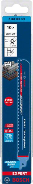 Bosch EXPERT Thick Tough Metal S 1155 CHC Säbelsägeblatt 225 mm 10 Stk. ( 2608900370 ) Carbide Technology