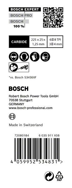 Bosch Expert S 1156 XHM Multi Material Säbelsägeblatt 225 mm 10 Stk. ( 2608900393 ) Carbide Technology - Toolbrothers