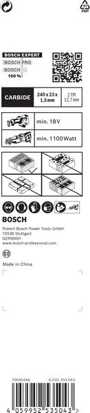 Bosch Expert Hollow Brick S 1543 HM Säbelsägeblatt 240 mm 1 Stk. ( 2608900414 ) Carbide Technologie