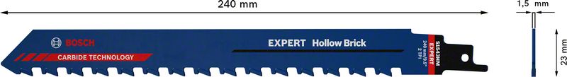 Bosch Expert Hollow Brick S 1543 HM Säbelsägeblatt 240 mm 1 Stk. ( 2608900414 ) Carbide Technologie