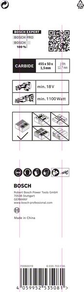 Bosch Expert Hollow Brick S 2243 HM Säbelsägeblatt 455 mm 1 Stk. ( 2608900418 ) Carbide Technologie