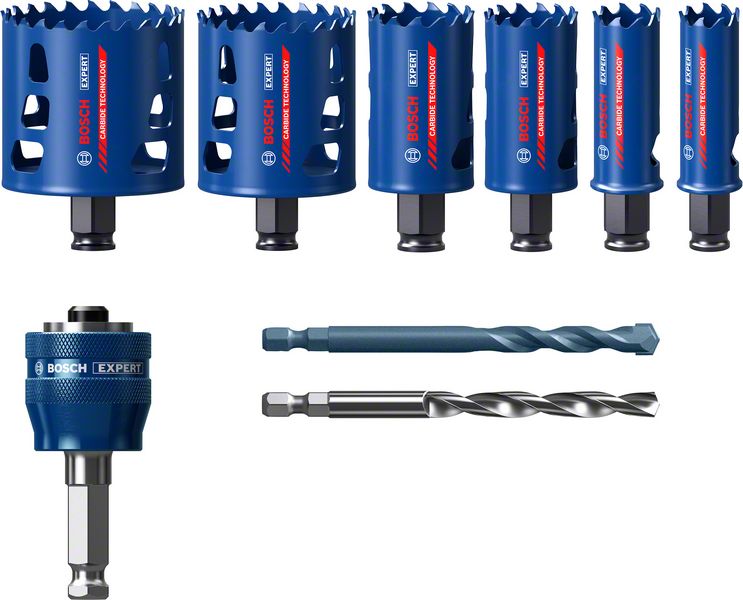 Bosch EXPERT Tough Material Lochsägen Set 22 - 68 mm 9 tlg. ( 2608900445 ) Carbide Universal - Nachfolger von 2608594183 - Toolbrothers