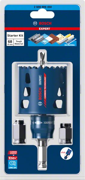 Bosch EXPERT Tough Material Lochsägen Starter Set 68 x 60 mm Carbide ( 2608900450 ) Universal - Nachfolger von 2608594267 - Toolbrothers