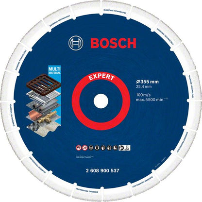 Bosch Expert Diamond Metal Wheel Trennscheibe 355 x 25,4 mm ( 2608900537 ) Diamond Technology für Kappsägen / Benzinsägen