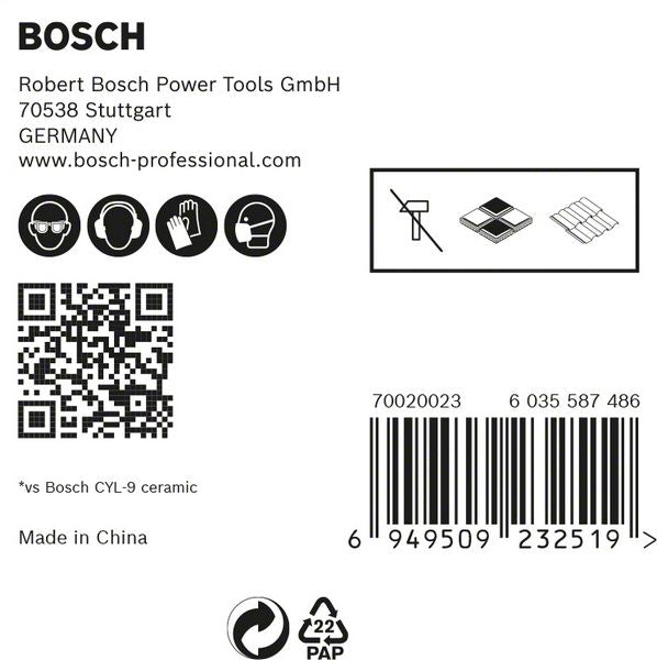 Bosch EXPERT HEX-9 HardCeramic Dachziegel Bohrer Set 6,0 x 90 mm 5 tlg. ( 2608900599 ) Carbide Technology - Toolbrothers