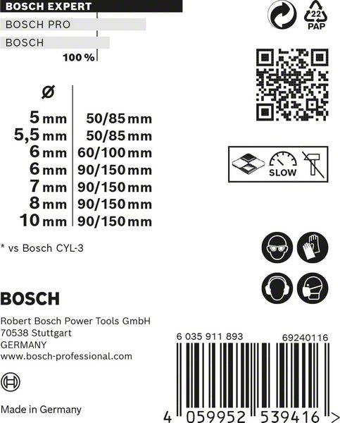 Bosch EXPERT CYL-9 Multi Construction Bohrer Set 7 tlg. 5 - 10 mm ( 2608900648 ) - Nachfolger von 2607010546 - Toolbrothers