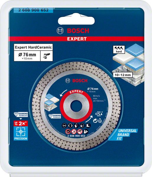 Bosch Expert Hard Ceramic 76 mm Diamanttrennscheibe 76 x 1,5 x 10 mm ( 2608900652 ) Diamond Technology - Nachfolger von 2608615020