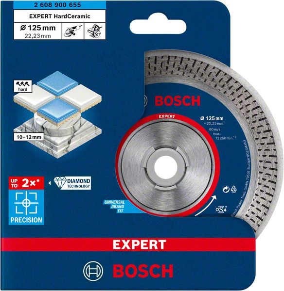 Bosch EXPERT HardCeramic Diamant Trennscheibe 125 x 22,23 mm 1 Stk. ( 2608900655 ) Diamond Technology