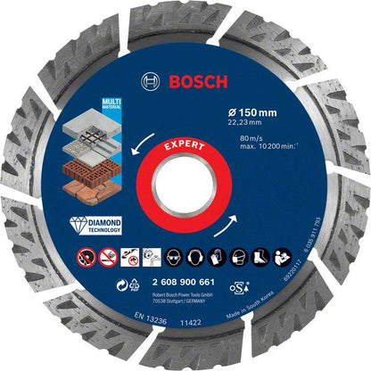 Bosch EXPERT MultiMaterial Diamant Trennscheibe 150 x 22,23 mm 1 Stk. ( 2608900661 ) Long Life - Toolbrothers