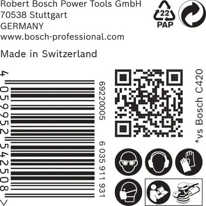 Bosch EXPERT C470 Schleifpapier 125 mm 8 Loch G 120 50 Stk. ( 2608900912 ) für Exzenterschleifer