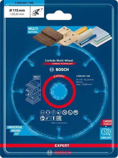 Bosch EXPERT Carbide Multi Wheel Trennscheibe 115 x 22,23 mm 1 Stk. ( 2608901188 ) Carbide Technology