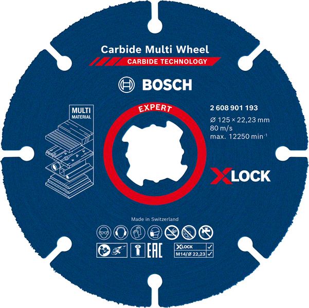 Disque à tronçonner Bosch Expert Carbide Multi Wheel X-LOCK (2608901193) 125 mm x 22,23 mm