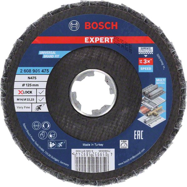 Bosch EXPERT N475 Surface Conditioning Material Fächerscheibe 125 mm Fein X-LOCK 1 Stk. ( 2608901475 )