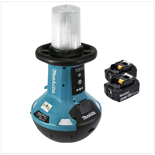 Makita DML 810 M éclairage de zone LED sur batterie 18 / 36 V (2 x 18 V) 5500 lm IP54 + 2x batterie 4,0 Ah - sans chargeur