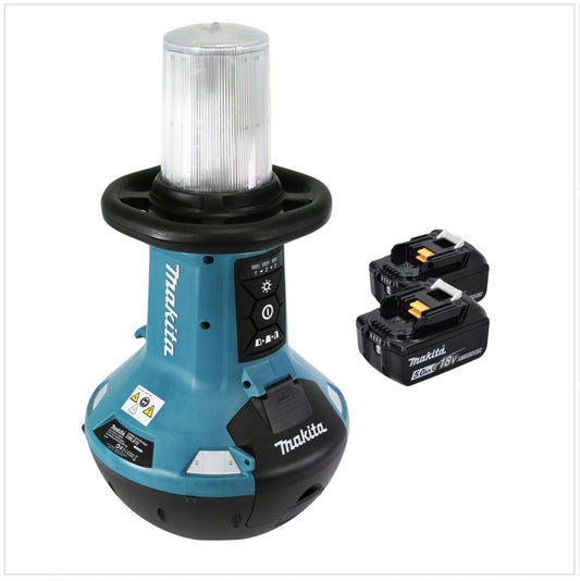 Makita DML 810 T éclairage de zone LED sur batterie 18 / 36 V (2 x 18 V) 5500 lm IP54 + 2x batteries 5,0 Ah - sans chargeur