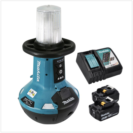 Makita DML 810 RT éclairage de zone LED sur batterie 18 / 36 V (2 x 18 V) 5500 lm IP54 + 2x batteries 5,0 Ah + chargeur