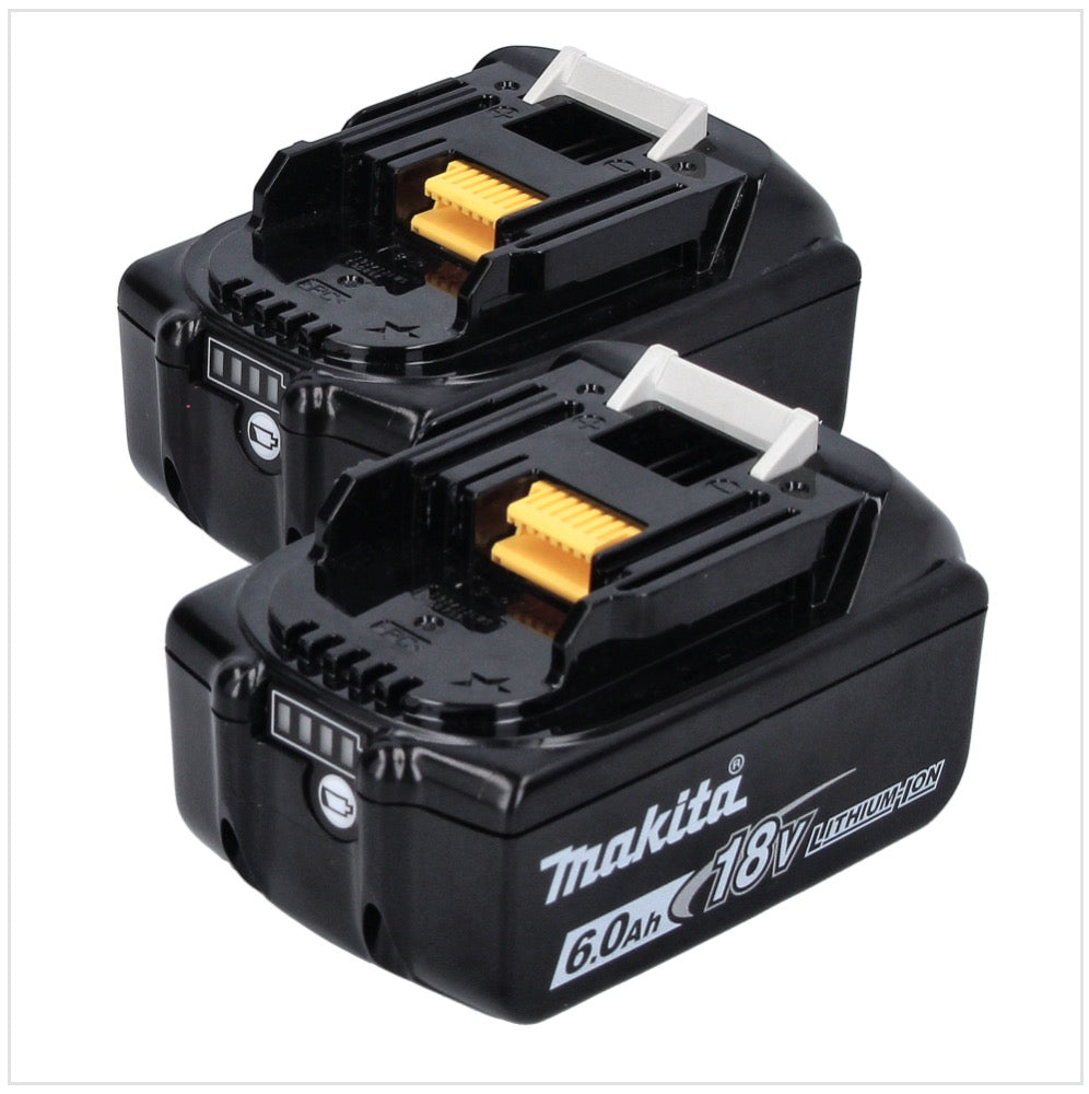 Makita DML 810 G Akku LED Flächenlicht 18 / 36 V ( 2 x 18 V ) 5500 lm IP54 + 2x Akku 6,0 Ah - ohne Ladegerät