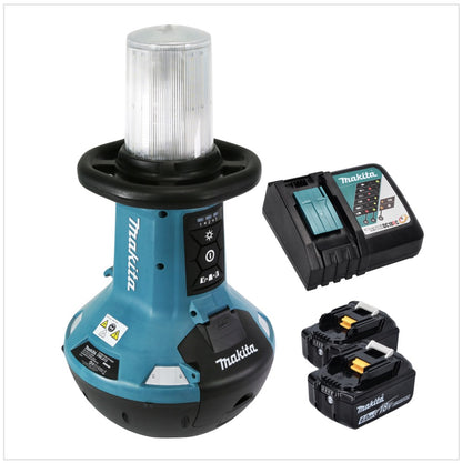 Makita DML 810 RG Akku LED Flächenlicht 18 / 36 V ( 2 x 18 V ) 5500 lm IP54 + 2x Akku 6,0 Ah + Ladegerät