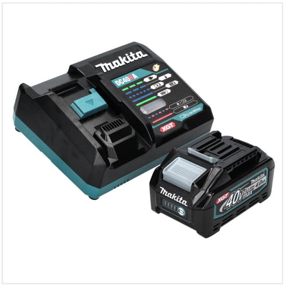 Makita UR 003 GM101 Akku Freischneider 40 V Brushless IPX4 + Akku 4,0 Ah + Ladegerät + Schultergurt + Messerkopf + Fadenkopf + Schlagmesser + Tasche