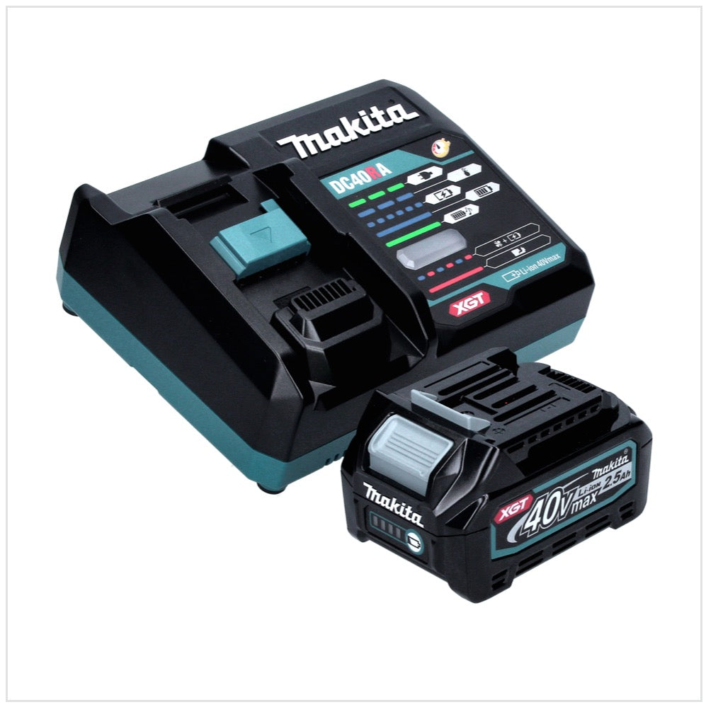 Makita RS 001 GD1 Akku Handkreissäge 40 V max. 185 mm Brushless + 1x Akku 2,5 Ah + Ladegerät