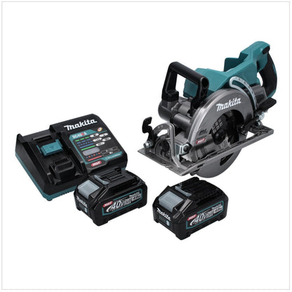 Makita RS 001 GM2 Akku Handkreissäge 40 V max. 185 mm Brushless + 2x Akku 4,0 Ah + Ladegerät