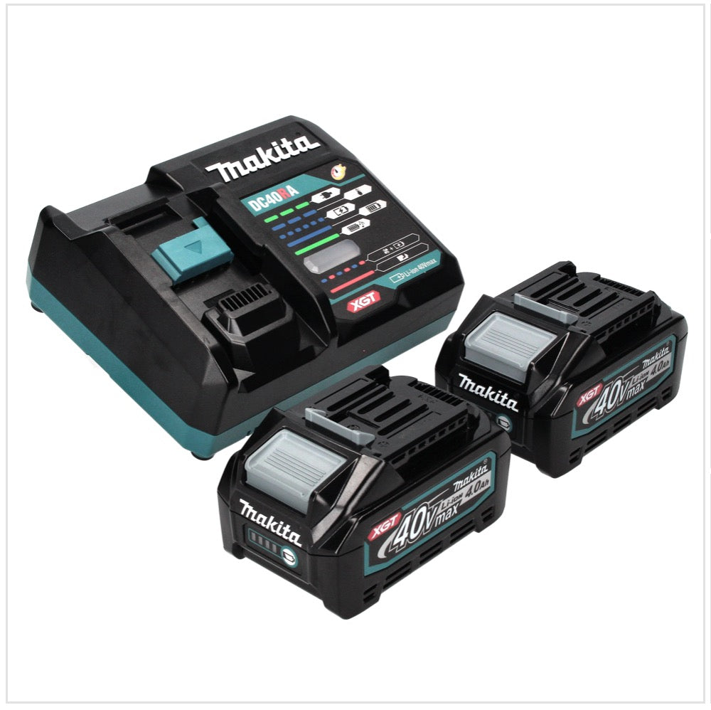 Scie circulaire manuelle à batterie Makita RS 001 GM2 40 V max. 185 mm sans balais + 2x batteries 4,0 Ah + chargeur